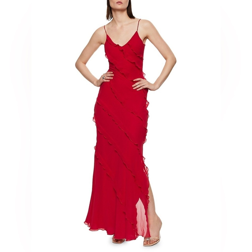 Mango
Chiffon Ruffle Maxi Slip Dress